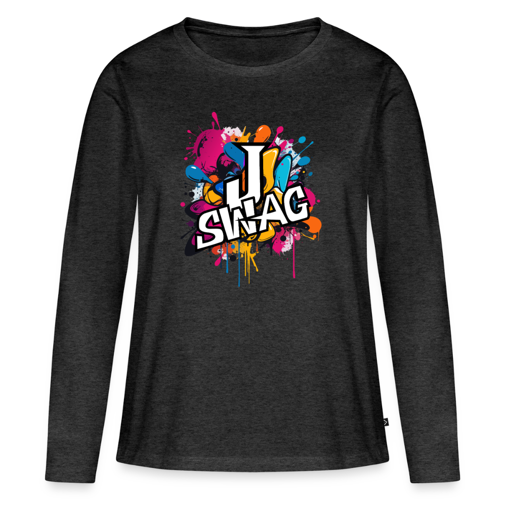 Jswag Logo  Women's Premium Long Sleeve T-Shirt - heather anthracite