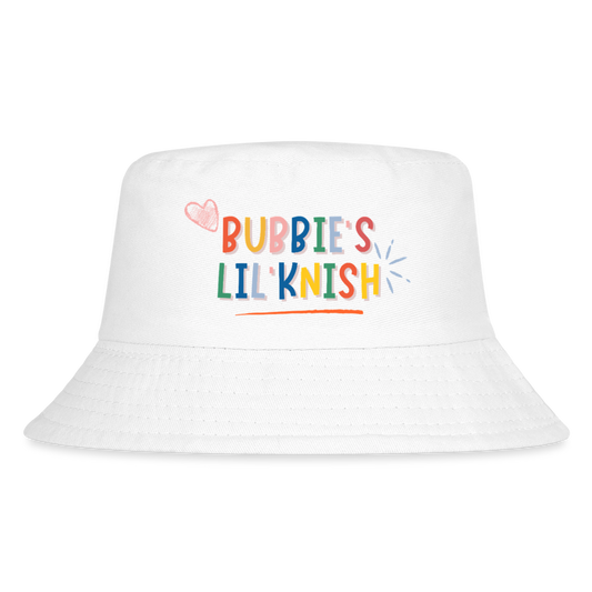 Bubbie's Lil' Knish Kid's Bucket Hat - white