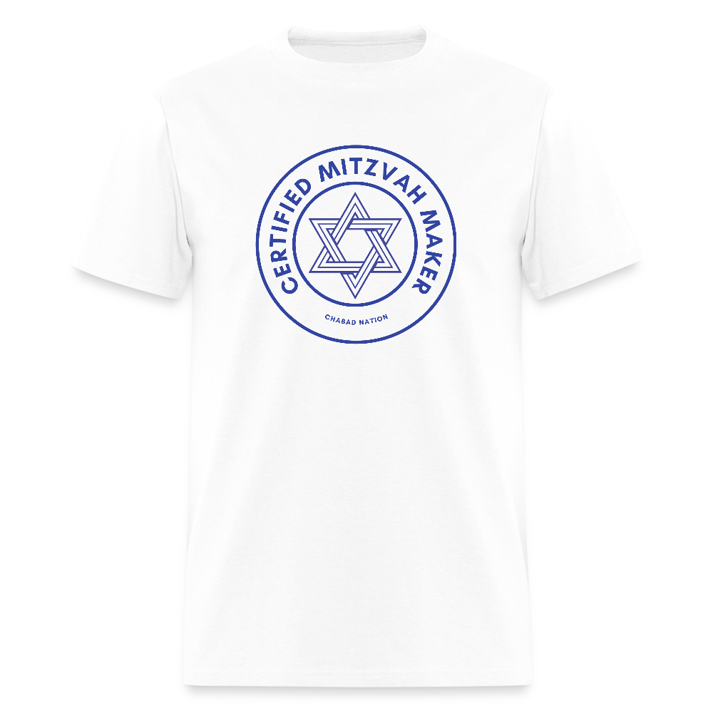 Certified Mitzvah Maker Men's T-Shirt | GILDAN 5000 - white