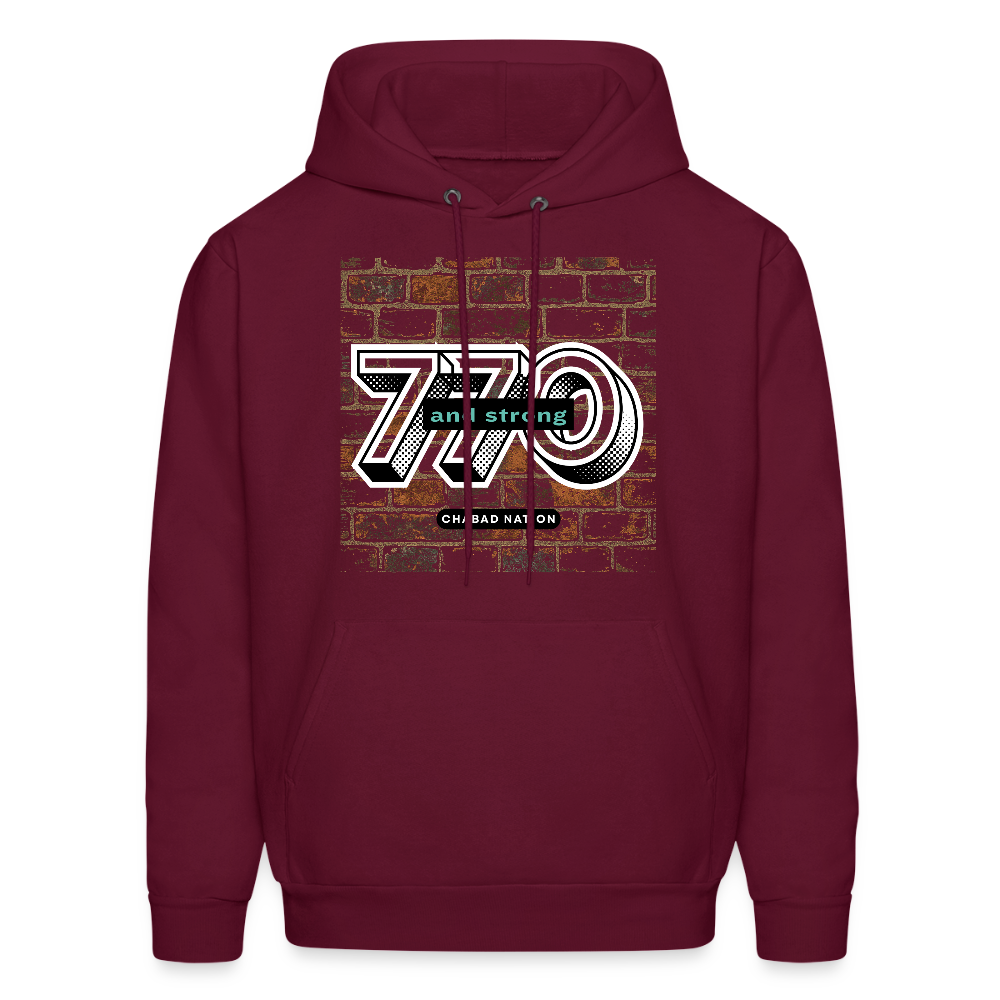 770 And Blessed Men's Hoodie - burgundy