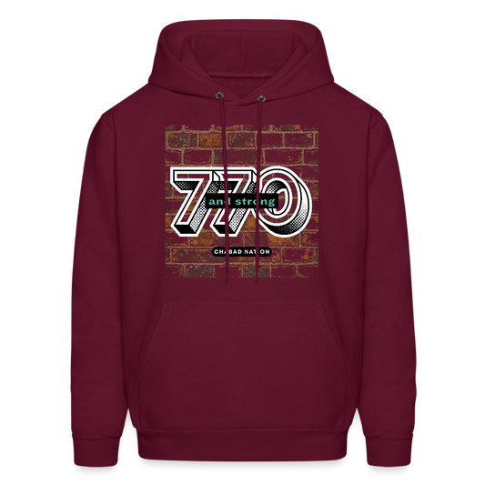770 And Blessed Men's Hoodie - burgundy