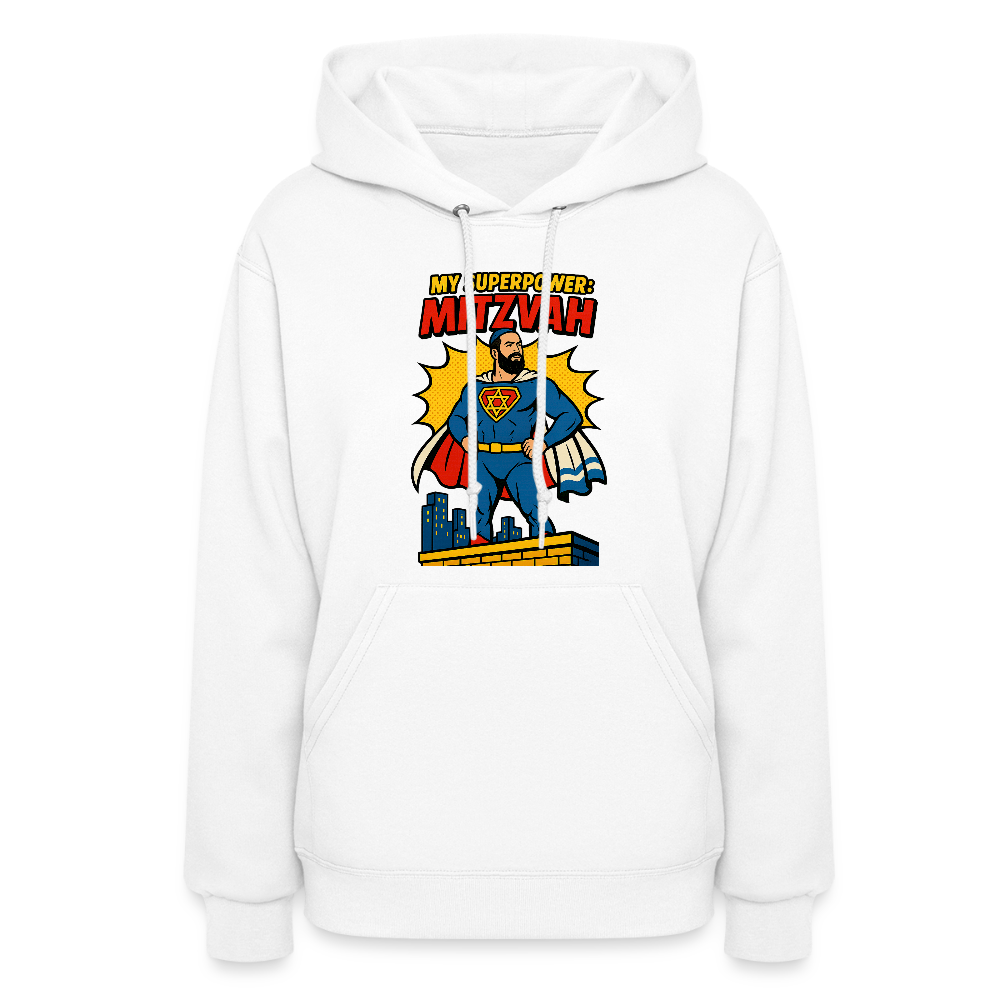 My Superpower: Mitzvah Women's Hoodie - white