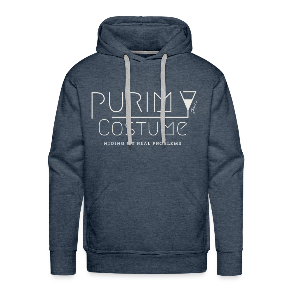 Purim Costume Men’s Premium Hoodie - heather denim