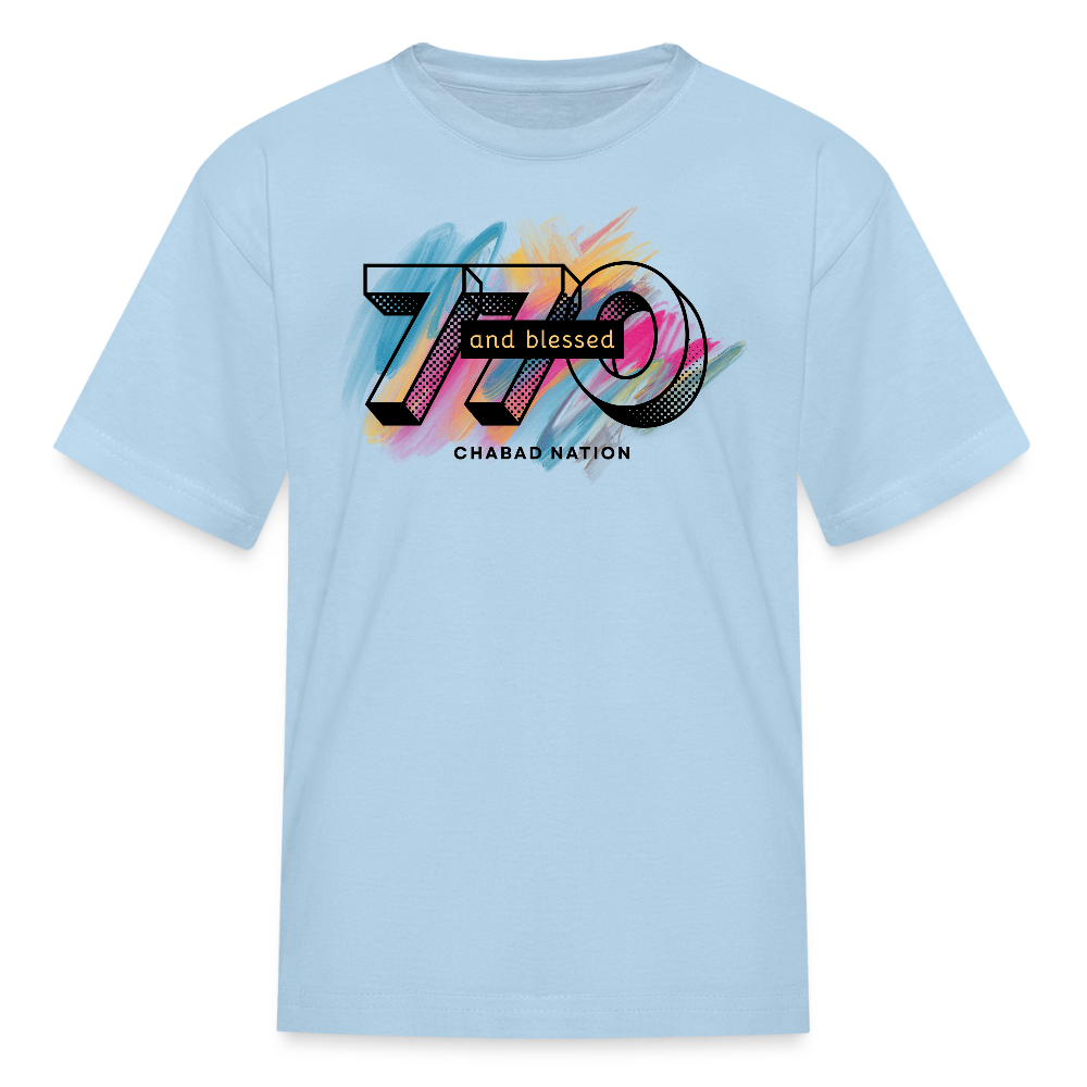 770 And Blessed Kids' T-Shirt - powder blue