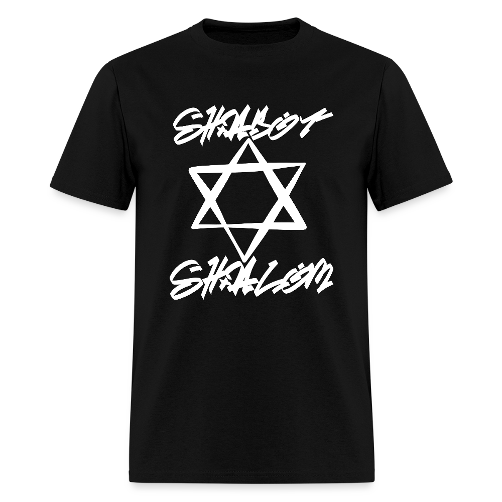 Shabbat Shalom Graffiti Light Star Men's T-Shirt | GILDAN 5000 - black