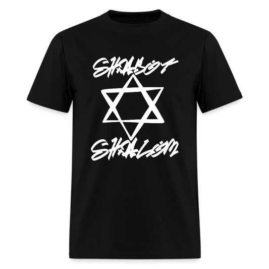 Shabbat Shalom Graffiti Light Star Men's T-Shirt | GILDAN 5000 - black
