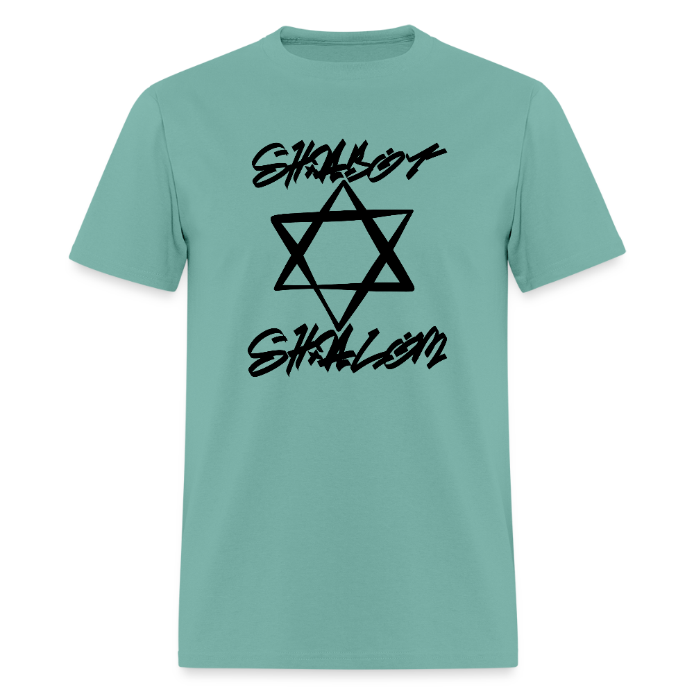 Shabbat Shalom Graffiti Star Men's T-Shirt | GILDAN 5000 - aquatic