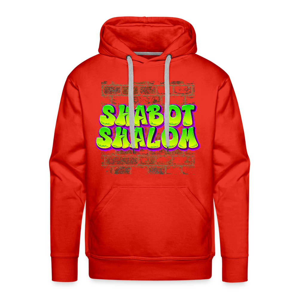 Shabot Shalom Brick 770 Graffiti Men’s Premium Hoodie - red