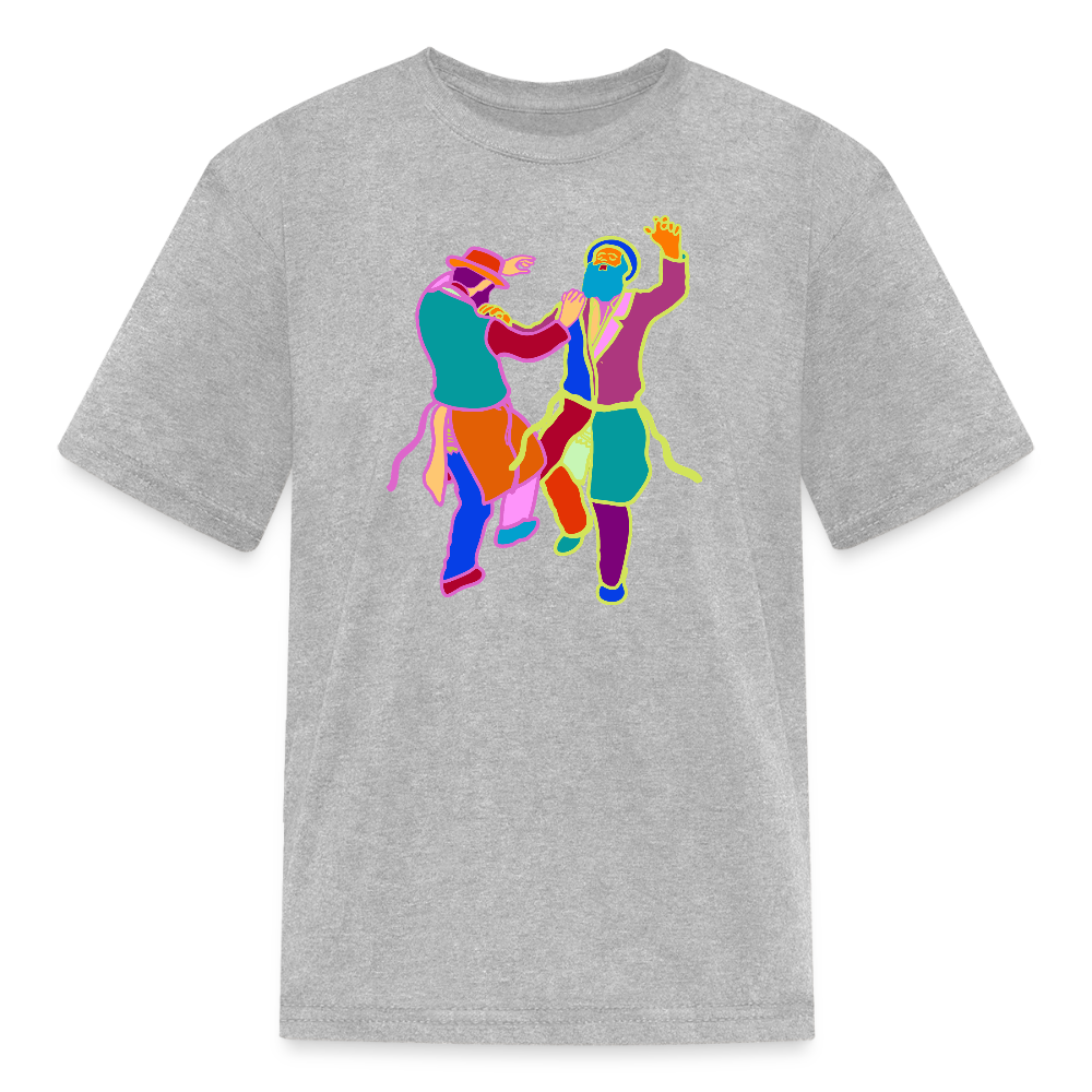 Colorful Dancing Rabbis Kids' T-Shirt - heather gray
