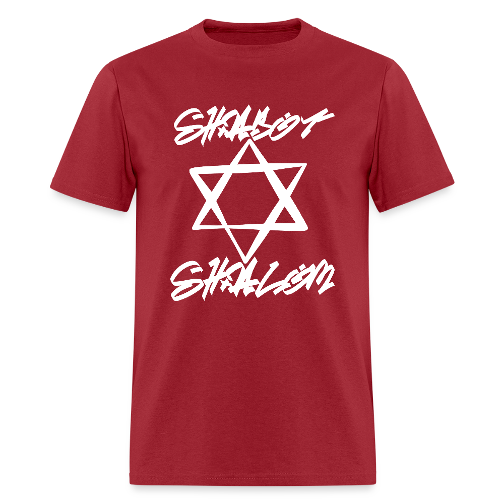 Shabbat Shalom Graffiti Light Star Men's T-Shirt | GILDAN 5000 - dark red