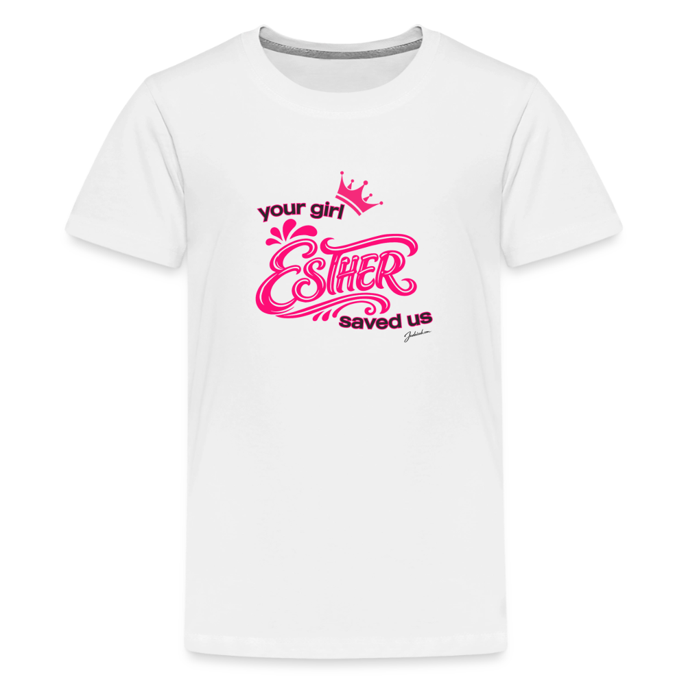 Your Girl Esther Kids' Premium T-Shirt - white