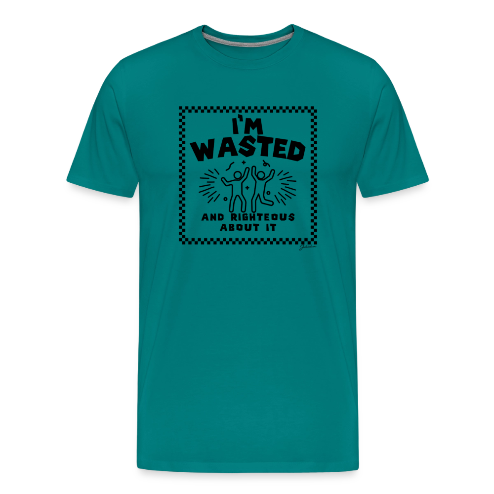 Wasted & Righteous Men's Premium T-Shirt - teal
