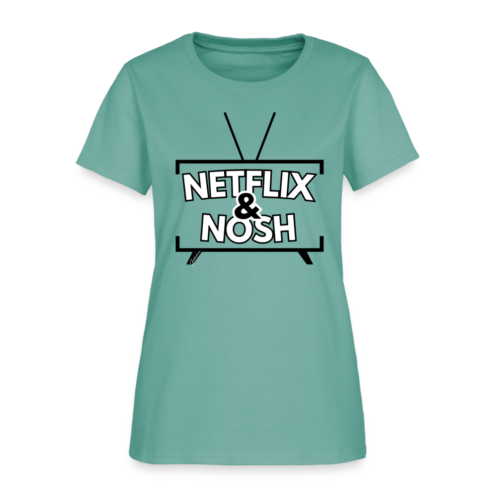Netflix & Nosh Women's T-Shirt - aquatic