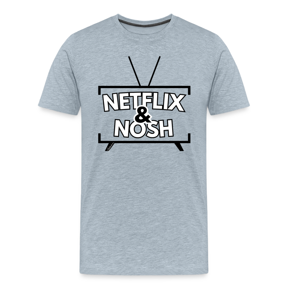 Netflix & Nosh Men's Premium T-Shirt - heather ice blue