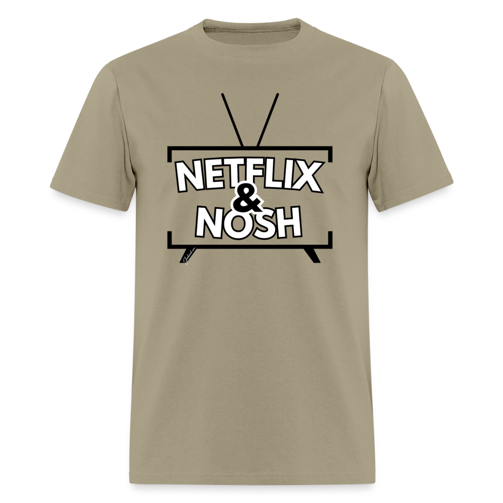Netflix & Nosh Men's T-Shirt | GILDAN 5000 - khaki
