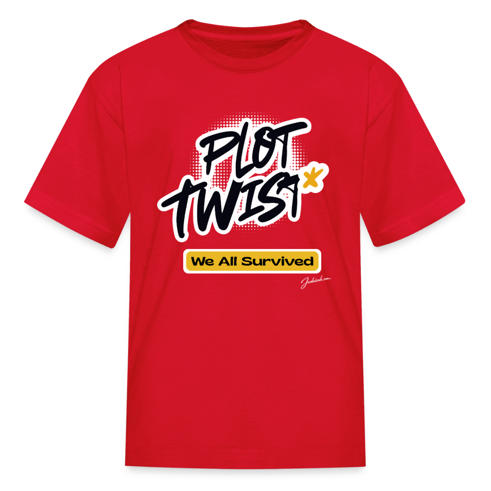 Plot Twist Kids' T-Shirt - red