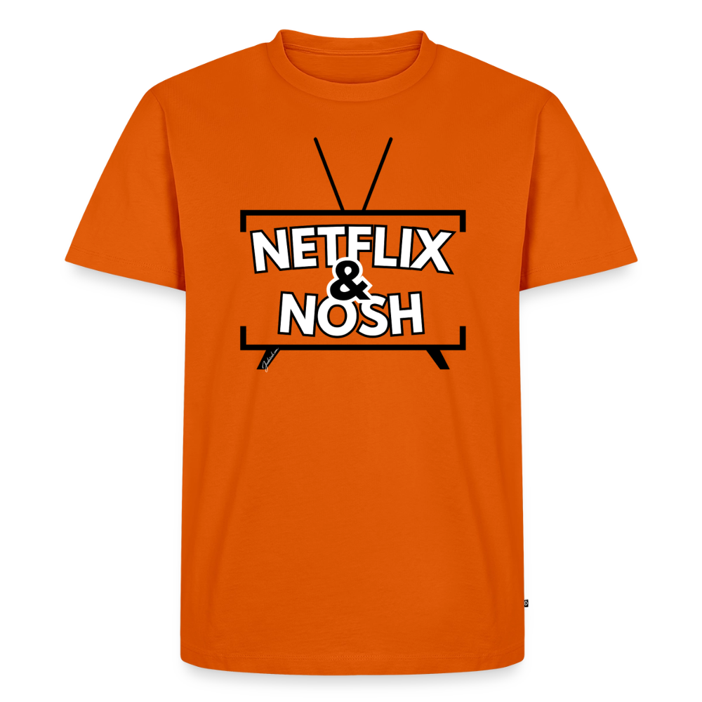 Netflix & Nosh Men's Premium T-Shirt - orange 