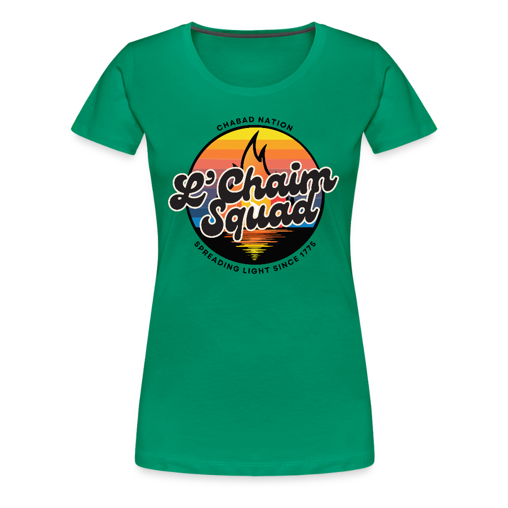 L’Chaim Squad – Spreading Light Women’s Premium T-Shirt - kelly green