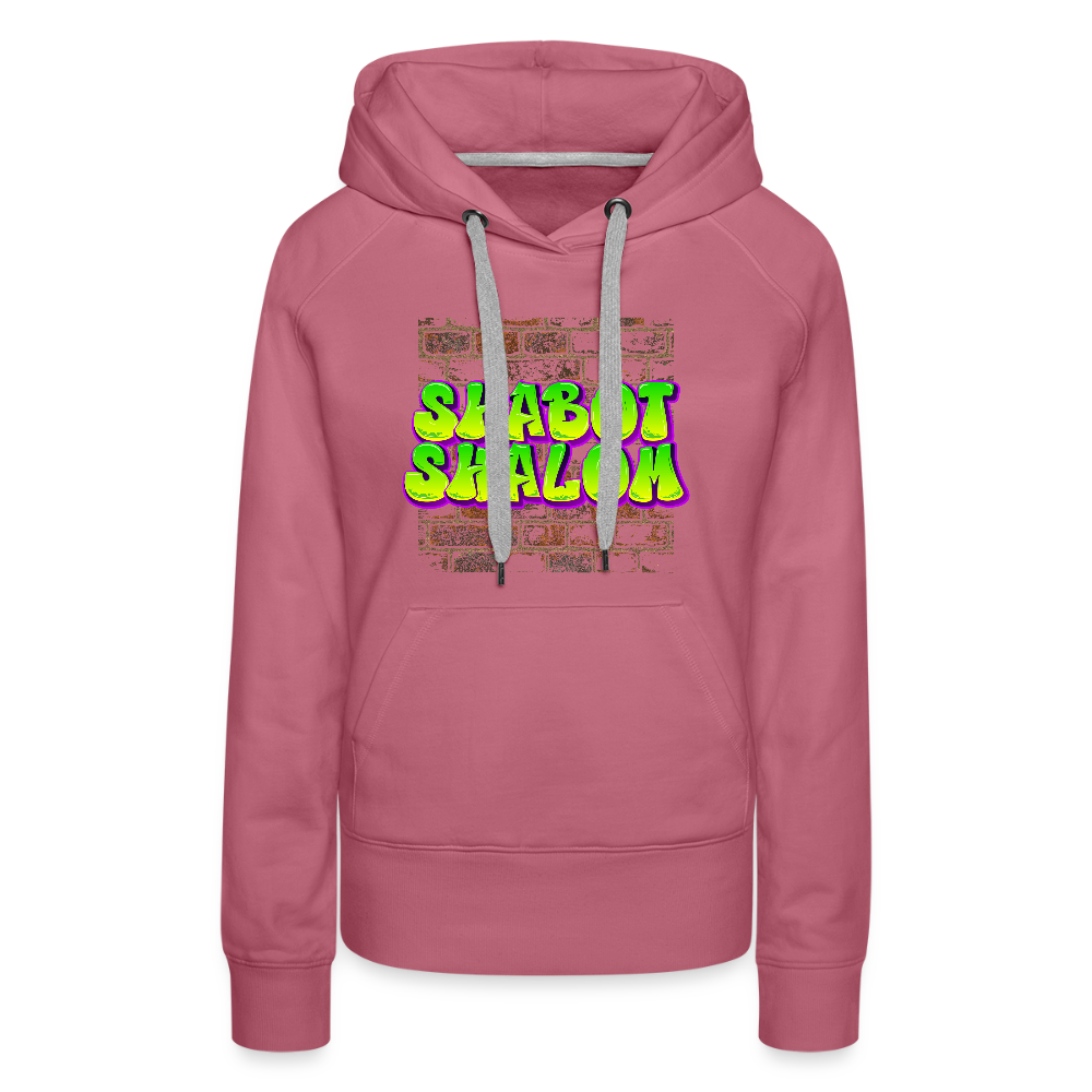 Shabot Shalom Brick 770 Graffiti Women’s Premium Hoodie - mauve