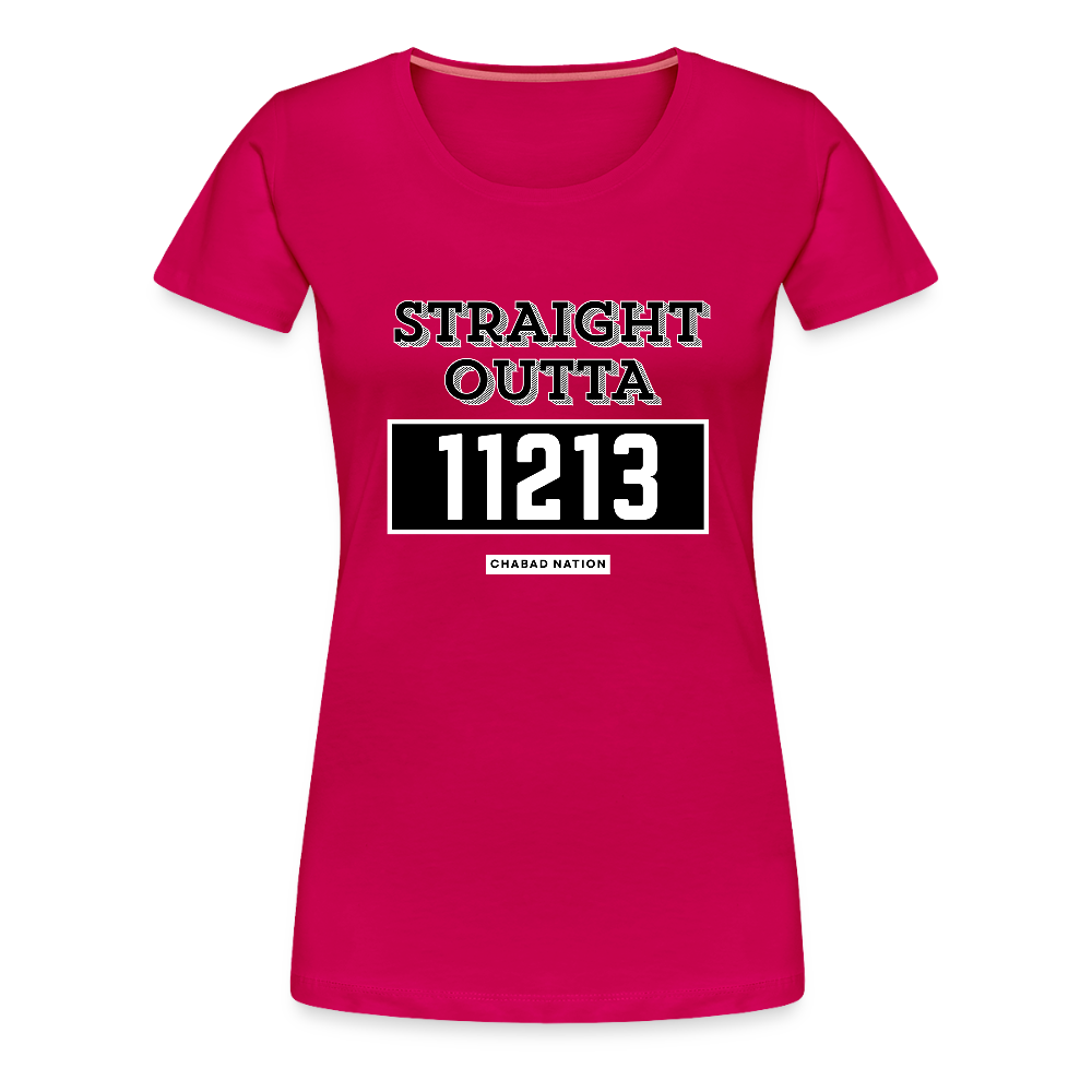 Straight Outta 11213 Women’s Premium T-Shirt - dark pink