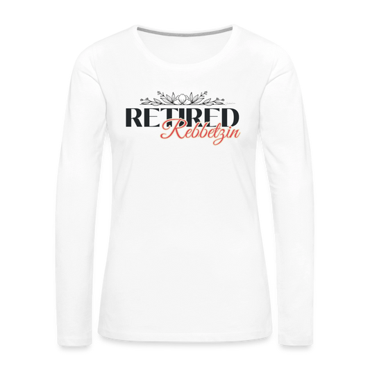 Retired Rabbetzin Women's Premium Long Sleeve T-Shirt - white