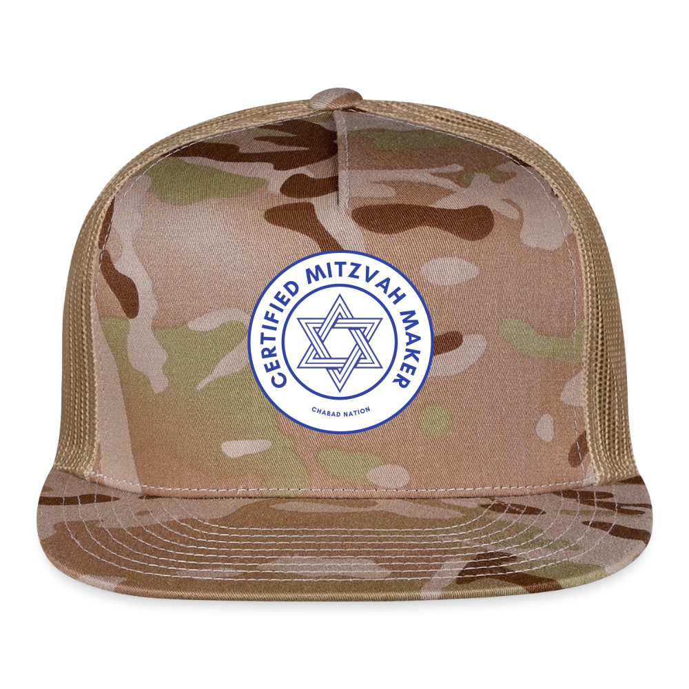 Certified Mitzvah Maker Trucker Hat - MultiCam\tan