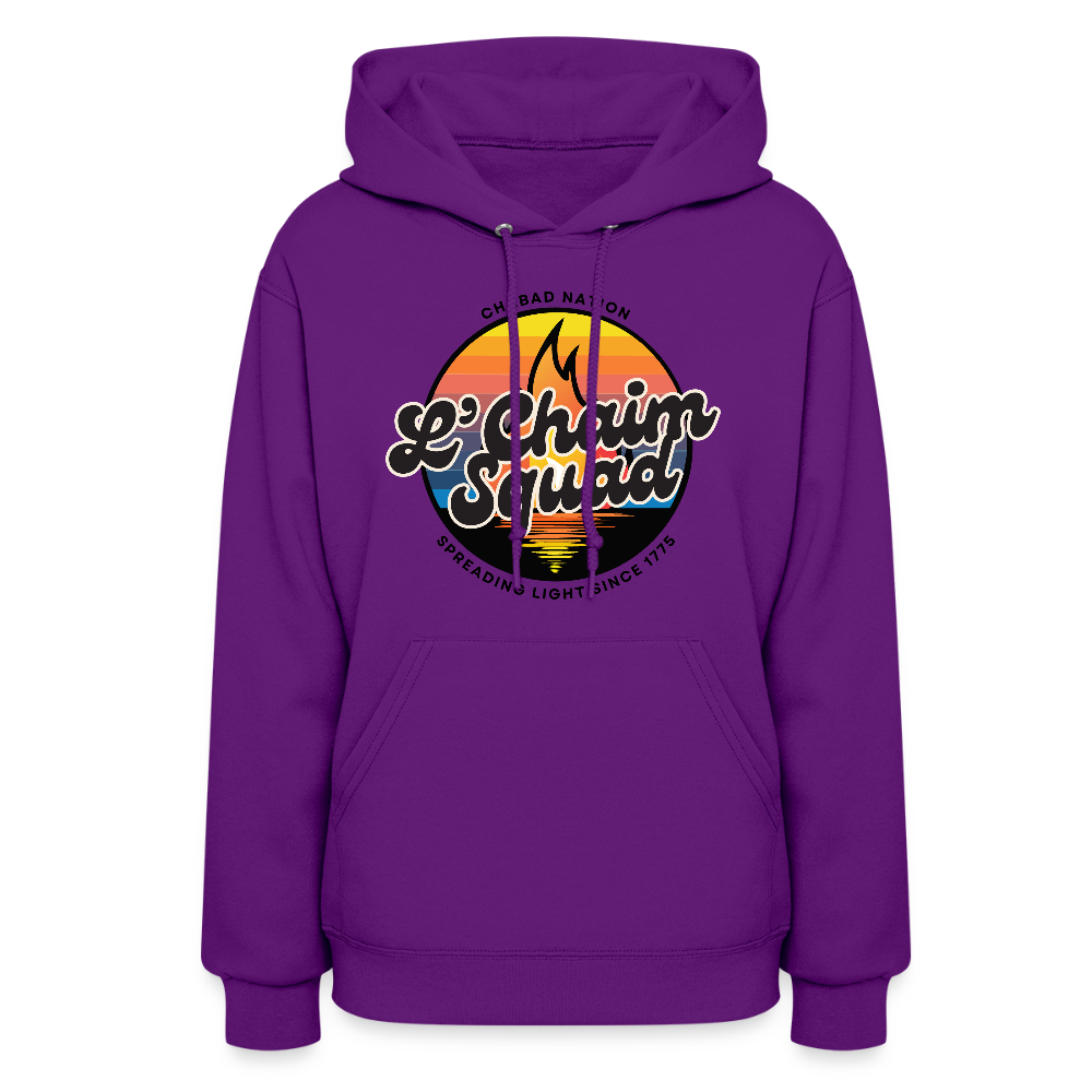 Lâ€™Chaim Squad â€“ Spreading Light Women's Hoodie - purple