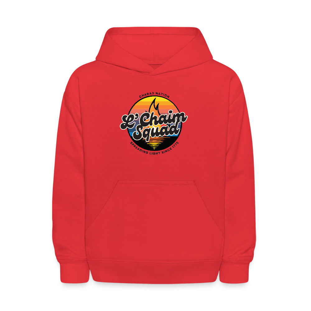 L’Chaim Squad – Spreading Light Kids' Hoodie - red