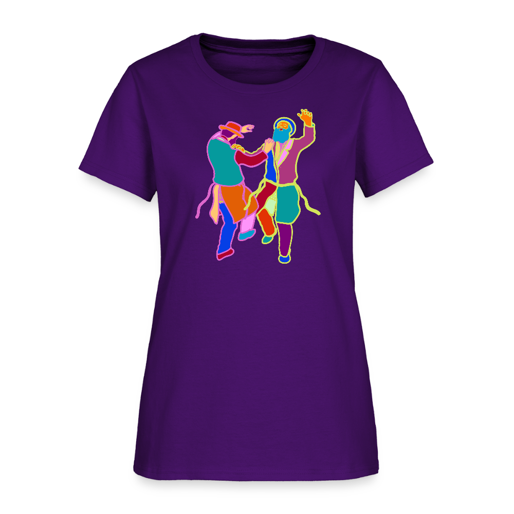 Colorful Dancing Rabbis Women's T-Shirt - purple