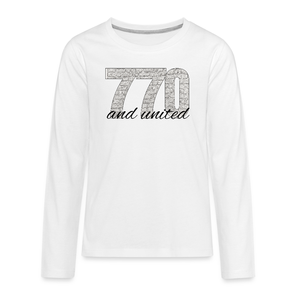 770 And United Kids' Premium Long Sleeve T-Shirt - white