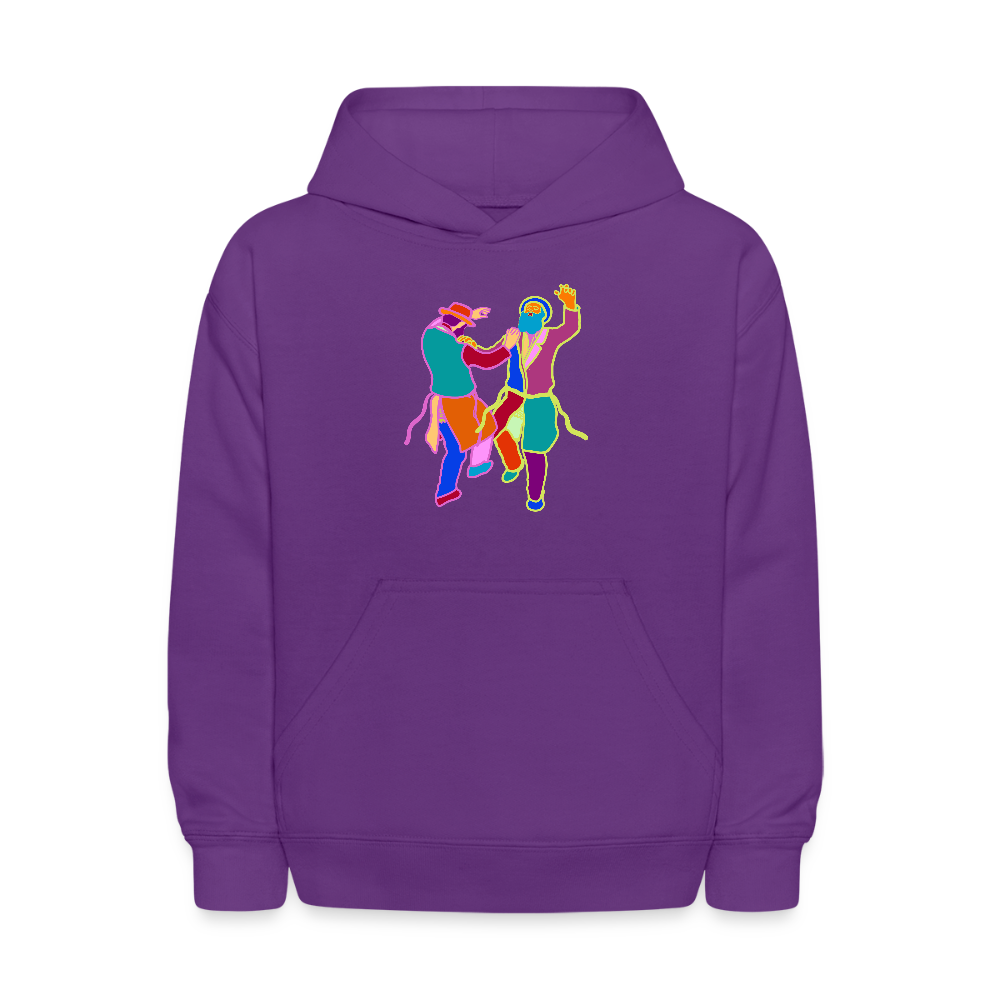 Colorful Dancing Rabbis Kids' Hoodie - purple