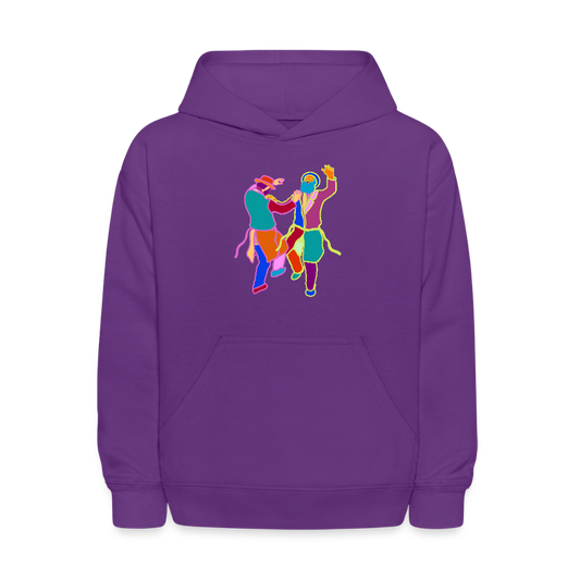 Colorful Dancing Rabbis Kids' Hoodie - purple