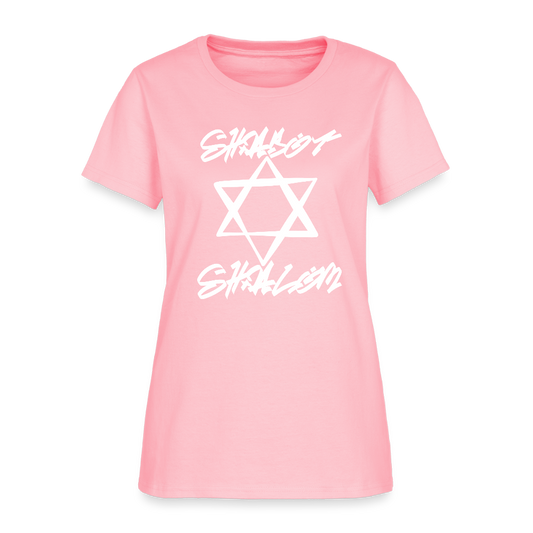 Shabbat Shalom Graffiti Light Star Women's T-Shirt - pink