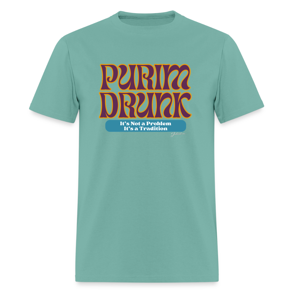 Purim Drunk Men's T-Shirt | GILDAN 5000 - aquatic
