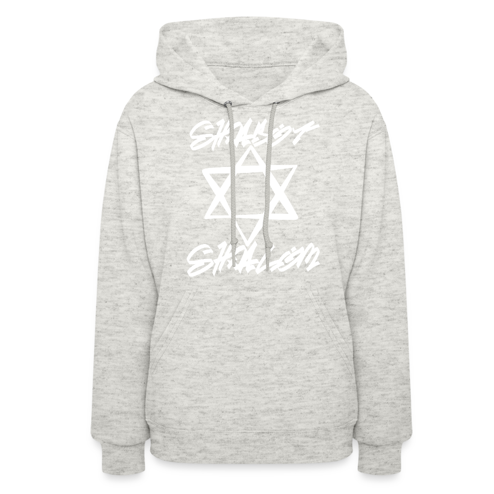 Shabbat Shalom Graffiti Light Star Women's Hoodie - heather oatmeal