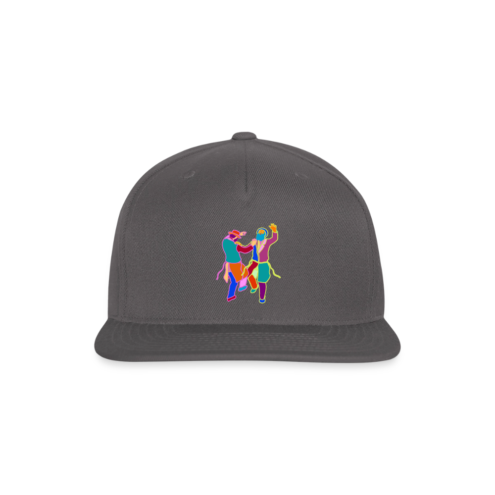 Colorful Dancing Rabbis Snapback Baseball Cap - dark grey