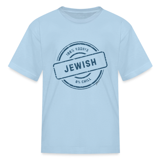 100% Jewish Kids' T-Shirt - powder blue