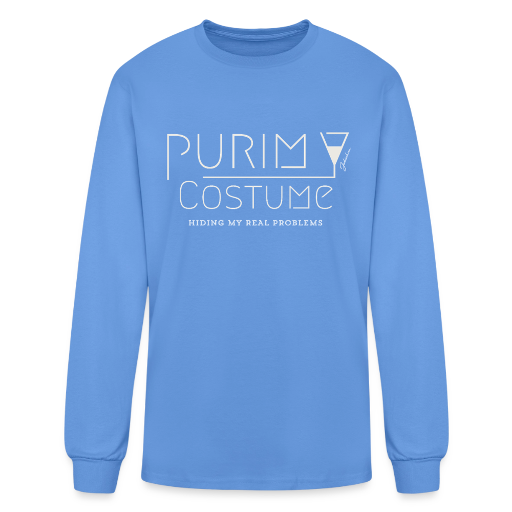 Purim Costume Men's Long Sleeve T-Shirt - carolina blue