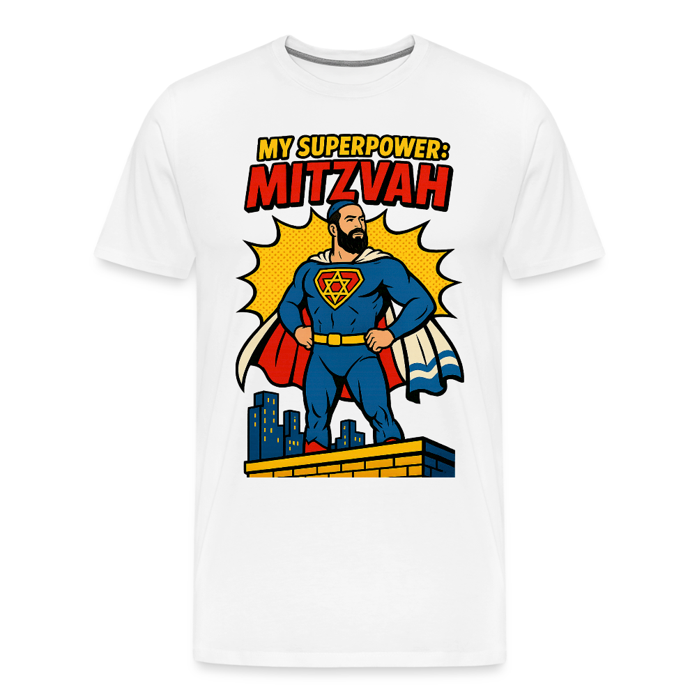 My Superpower: Mitzvah Men's Premium T-Shirt - white