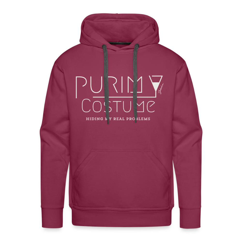Purim Costume Men’s Premium Hoodie - burgundy