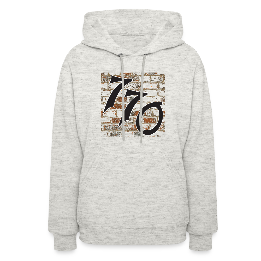 770 Brick Wall Women's Hoodie - heather oatmeal