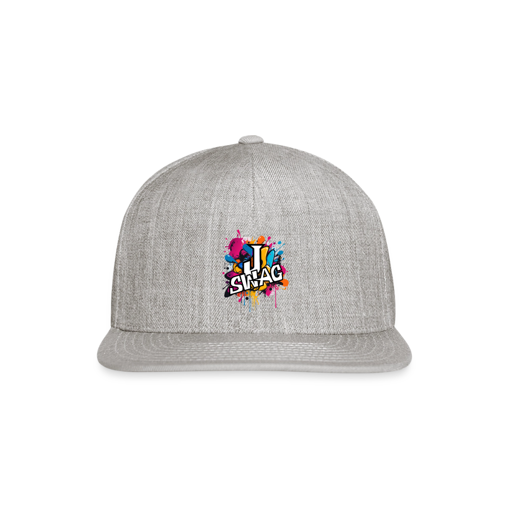 Jswag Logo Snapback Baseball Cap - heather gray