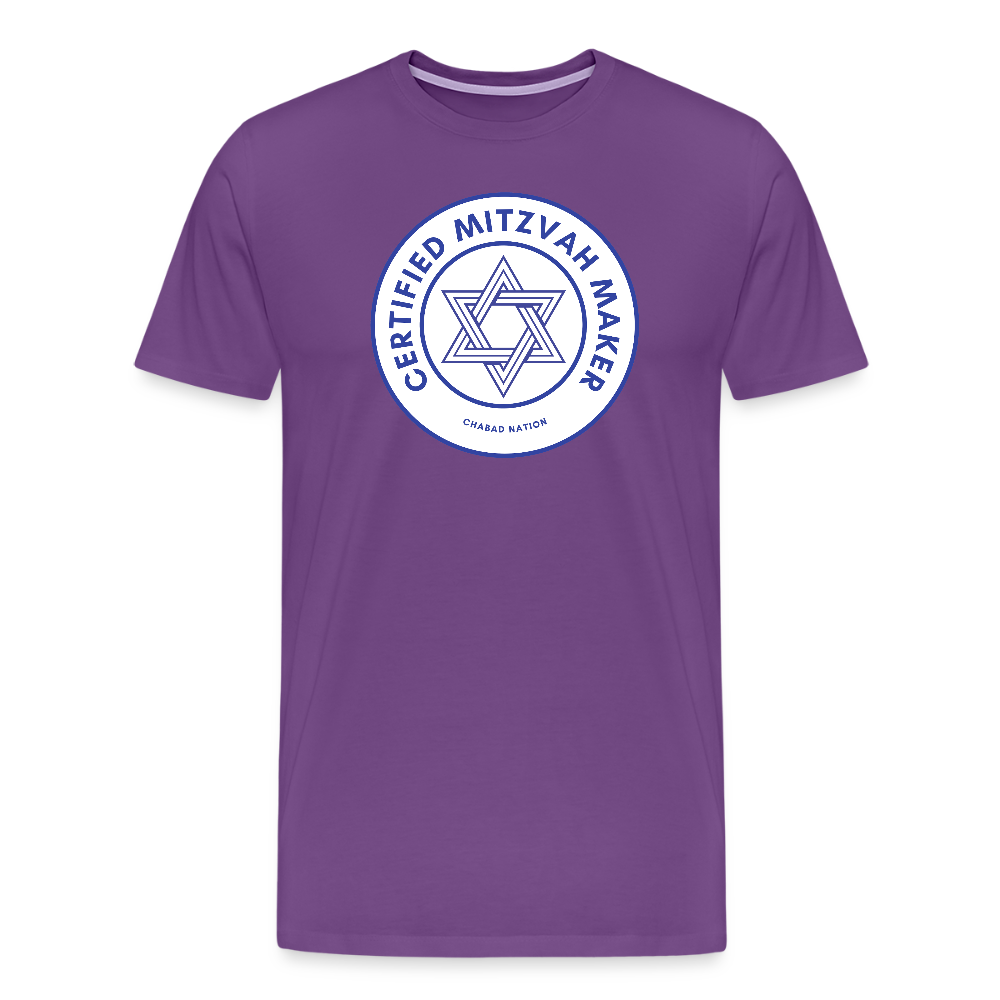 Certified Mitzvah Maker Men's Premium T-Shirt - purple