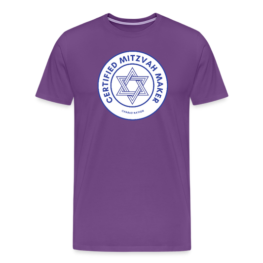 Certified Mitzvah Maker Men's Premium T-Shirt - purple