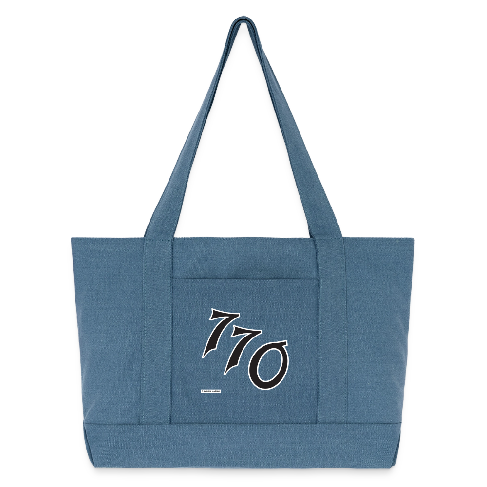 770 Cotton Pigment Dyed Tote Bag - denim