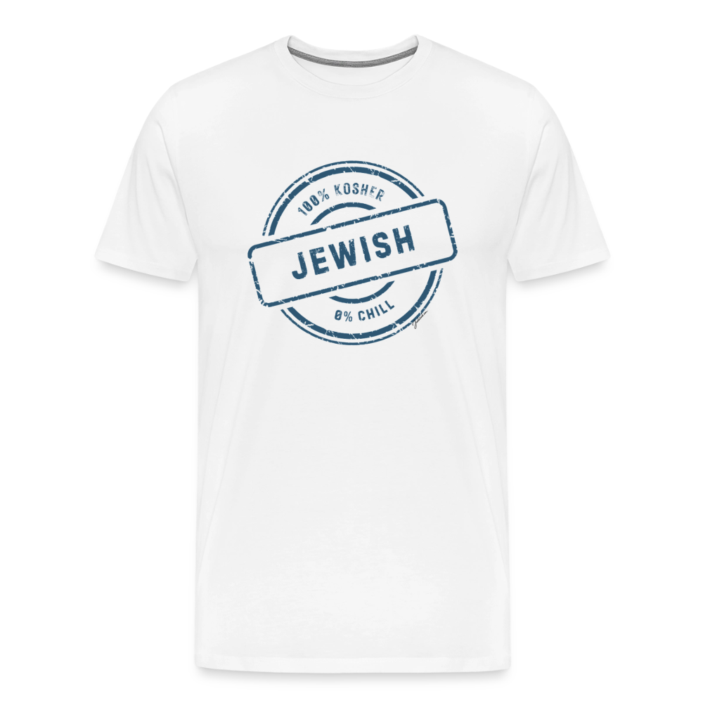 100% Jewish Men's Premium T-Shirt - white