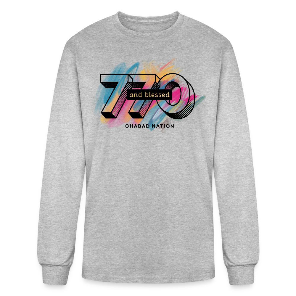 770 And Blessed Men's Long Sleeve T-Shirt - heather gray