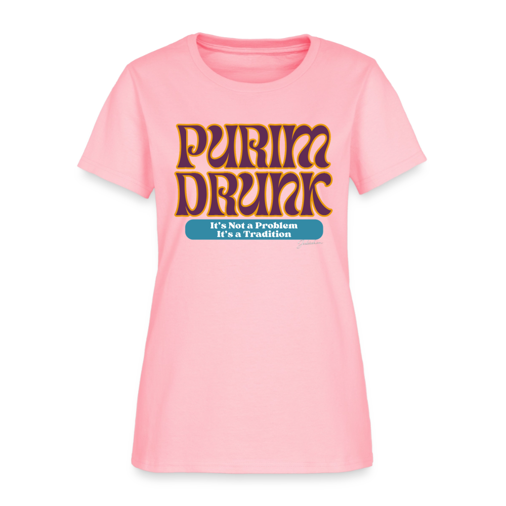 Purim Drunk Women's T-Shirt - pink