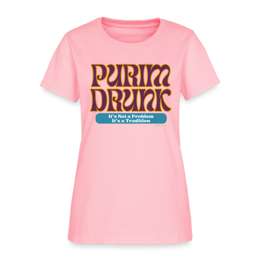 Purim Drunk Women's T-Shirt - pink