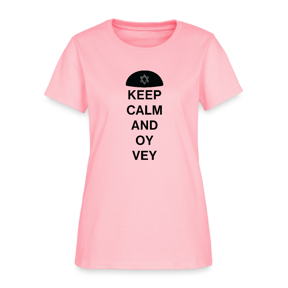 Keep Calm and Oy Vey Women's T-Shirt - pink